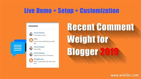 Recent Comment Weight For Blogger 2019 Live Demo
