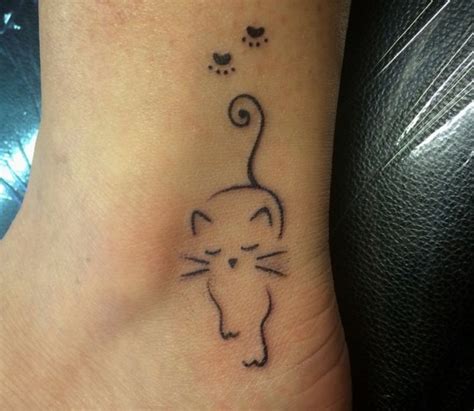 25 Best Cat Outline Tattoo Designs Page 3 The Paws