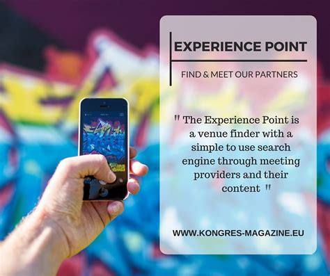 Experience points is a hub for environment art content. The new Experience venue finder - KONGRES - Europe Events and Meetings Industry Magazine