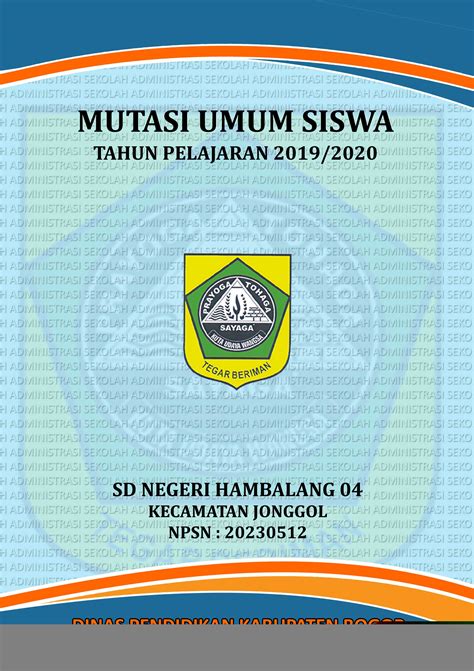 Buku Mutasi Siswa 2018 Contoh Format Buku Mutasi Sisw