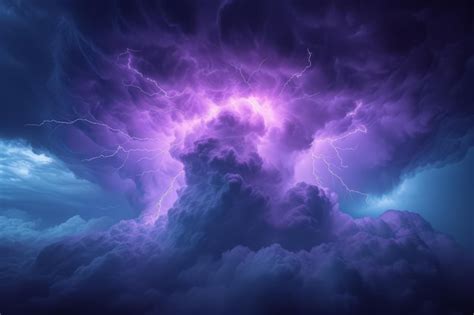 Premium Photo Huge Purple Thunderstorm Cloud