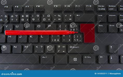 Blank Enter And Shift Keys On Computer Keyboard Stock Image Image Of