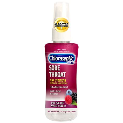 Chloraseptic Sore Throat Spray Max Strength Wild Berries Walgreens