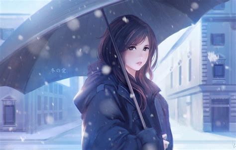Anime Girls Winter Wallpapers Wallpaper Cave