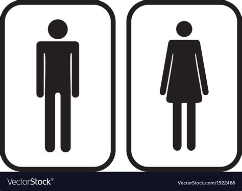 Man And Woman Restroom Signs Royalty Free Vector Image