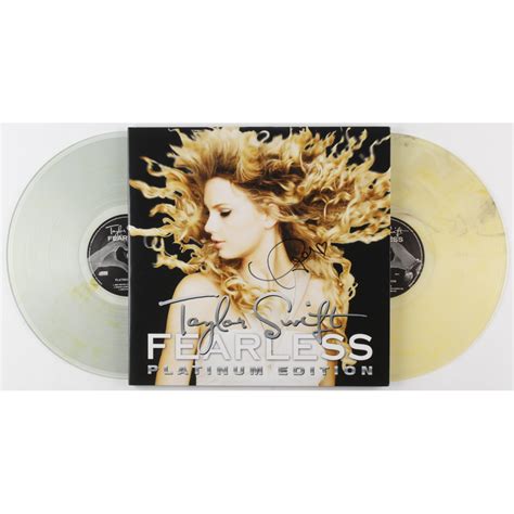 Taylor Swift Signed Fearless Platinum Edition Vinyl Record Album