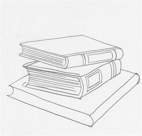 Learn How To Draw A Book And A Stack Of Books Step By Step My Modern Met