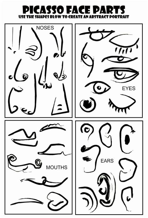 How To Draw A Picasso Face Worksheet
