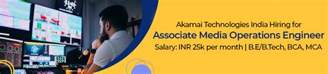 Associate Media Operations Engineer Jobs Opening In Akamai Technologies