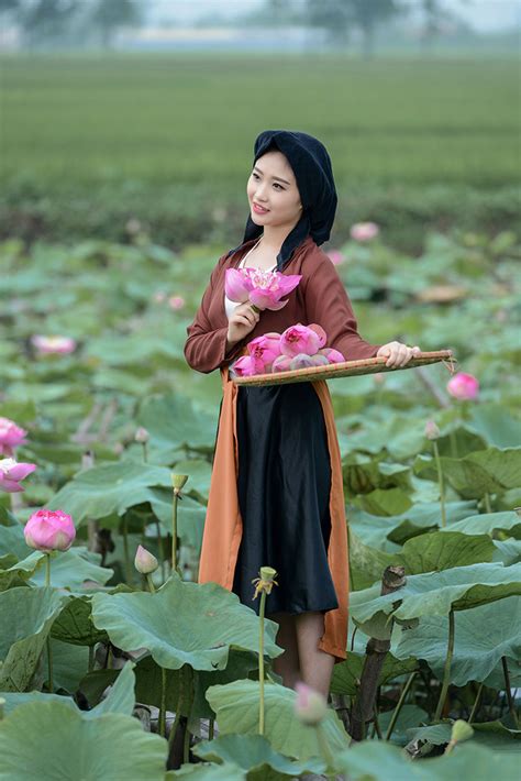 Dáng Hình Người Phụ Nữ Việt Xưa Trong Bộ ảnh Mùa Sen