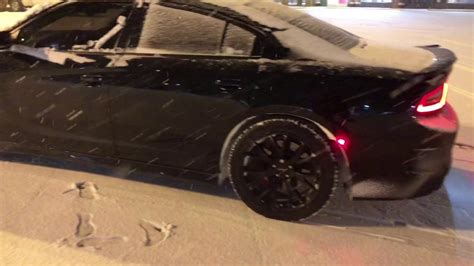 Dodge Charger Hellcat Snow Night Youtube