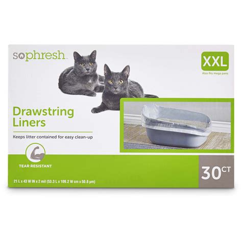 So Phresh Drawstring Cat Litter Box Liners 19 Cat Litter
