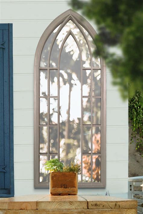 Gothic Arch Design Garden Wall Mirror 6ft3 X 2ft6 190cm