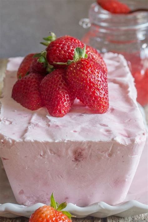 A Fast And Easy No Bake Dessert Creamy Strawberry Semifreddo Made