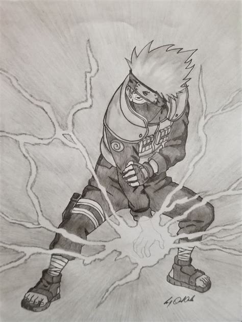 Kakashi Doing Chidori Desenhos Anime