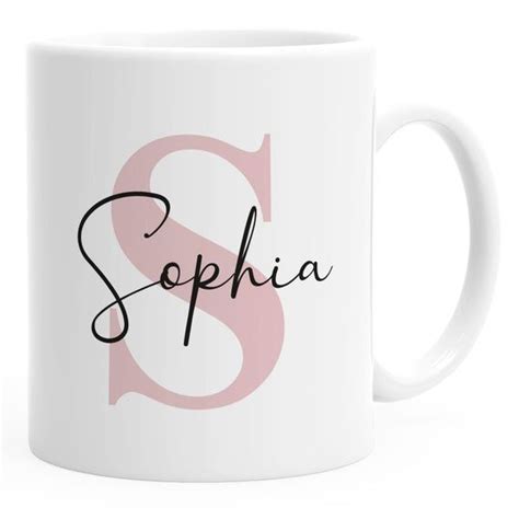Name Cup Personalized Coffee Cup With Name And Letter Personal Ts