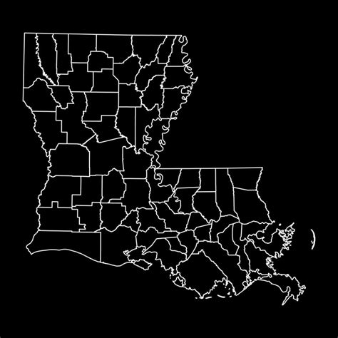 Louisiana State Map With Counties Vector Illustration 25452064 Vector