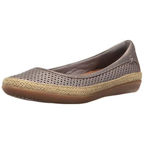 Clarks Clarks Womens Danelly Adira Ballet Flat Silver Leather 55