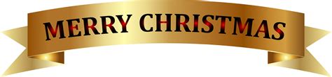 Golden Merry Christmas Banner Png Clip Art Image Transparent Png Full
