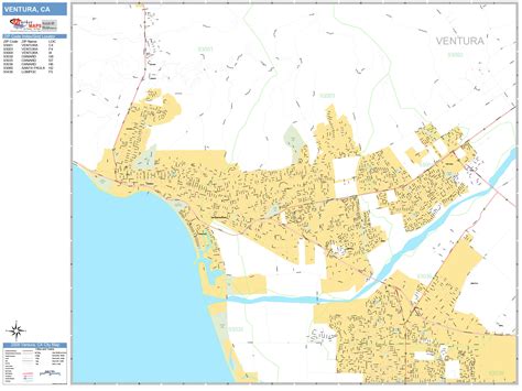 Ventura California Wall Map Premium Style By Marketmaps