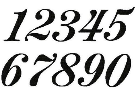 45 Fancy Numbers Clipart Clipart Lettering Alphabet Fonts Tattoo