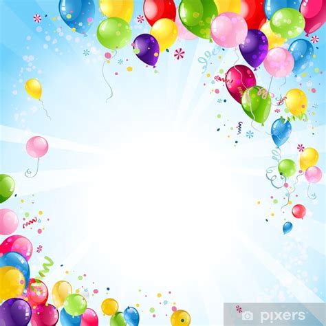 As such, this phrase translates more directly to have a good birthday rather than happy birthday. Happy birthday background with balloons Poster • Pixers ...