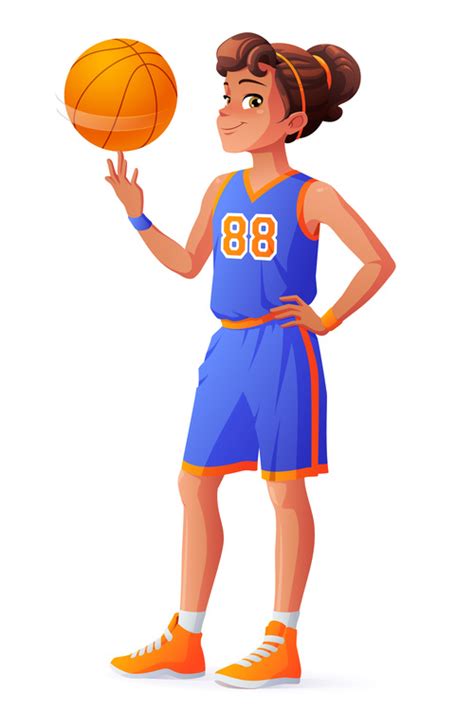 Basketball Girl Illustration Vector Free Download