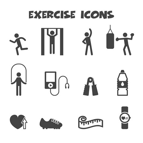 Exercise Icons Symbol 633026 Vector Art At Vecteezy