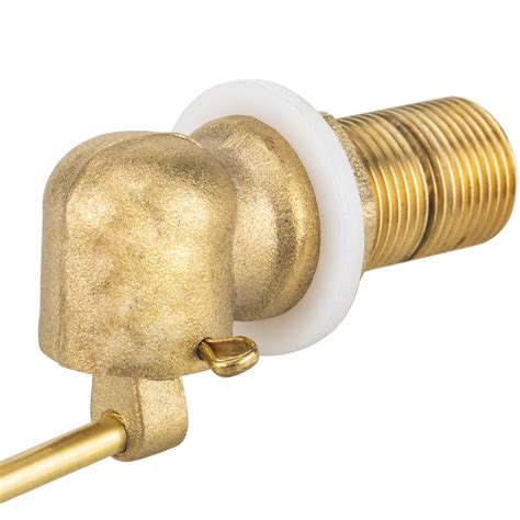 The fill valve has a float or other device that moves with the water level in the toilet tank, opening to refill the tank with fresh water after a flush, and plunger/piston style fill valves are operated by a floating ball attached to a horizontal brass float rod. Float valve for closing and filling tank 3/8 " - Cablematic