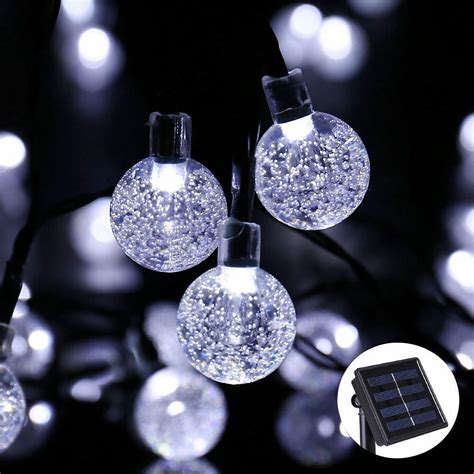 Dteck Solar Light String 30 Led Bubble Beads Decorative Lights Outdoor Waterproof Christmas