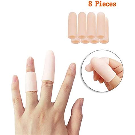 Finger Protection Covers For Cracked Fingers 8 Pcs Sleeves Silicone