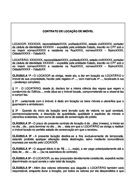 Modelo Contrato De Locacao Imprimi Documentos De 2019 Contrato De