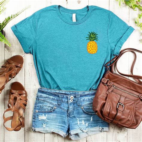 Pineapple Shirt Pineapple Tee Womens Graphic Tees Aloha Etsy