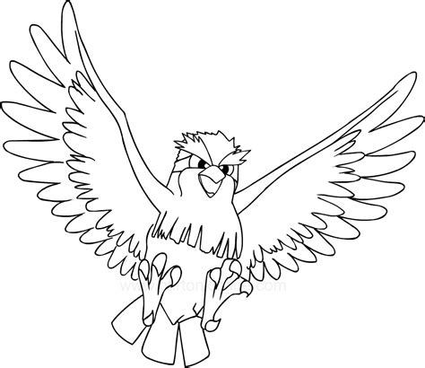 Pidgey Pokemon Coloring Pages