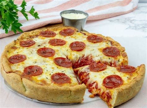 Keto Deep Dish Pepperoni Pizza • Holistic Yum Recipe Pepperoni