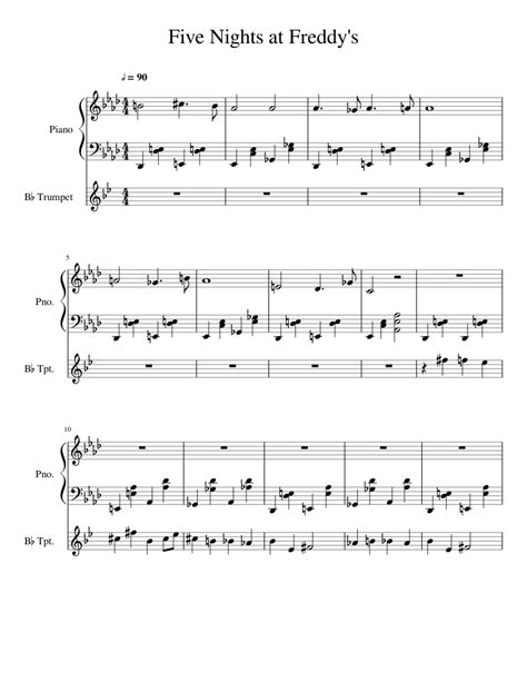Five Nights At Freddy S Sheet Music For Piano Trumpet Download Free