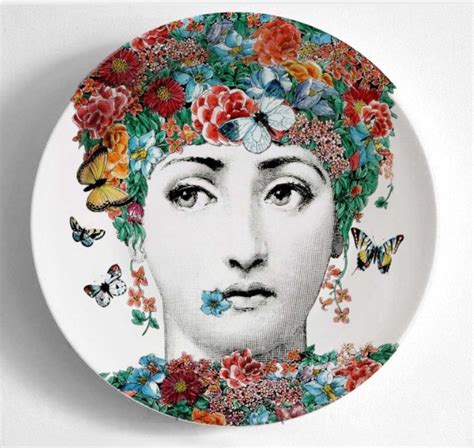 In bathrooms and kitchens, metal wall plates are a nice complement to. Fornasetti Floral Butterfly Decorative Plate 8 Inch ...