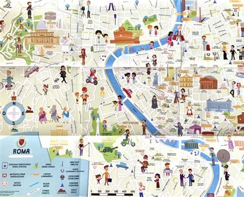 Mappa Di Roma Con Stickers Libri Per Bambini Caramelle Di Cartait