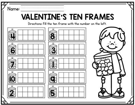 Valentines Ten Frames 1 20 Write The Room Flip Cards Made By Teachers