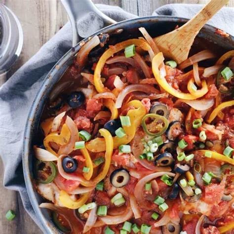 Veracruz Style Fish Skillet Paleo Whole30 Keto Real Simple Good