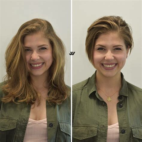 Pin By Cool Bobs On Before After Long To Short Hair Long Hair Cut