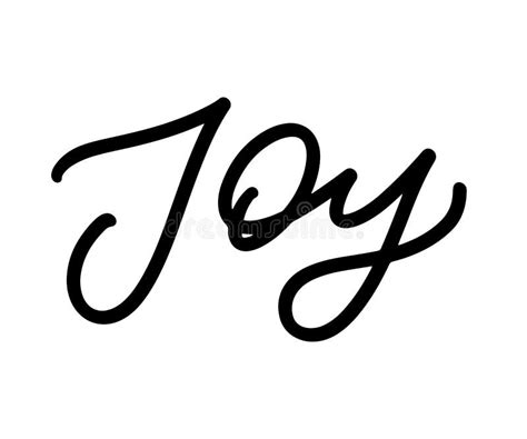 Joy Text Vector Written With An Elegant Typography Stock Vector