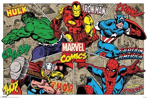 Marvel Comics Character Burst Poster Sold At