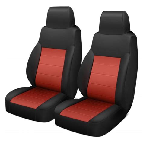 Rugged Ridge Neoprene St Row Black Red Seat Covers