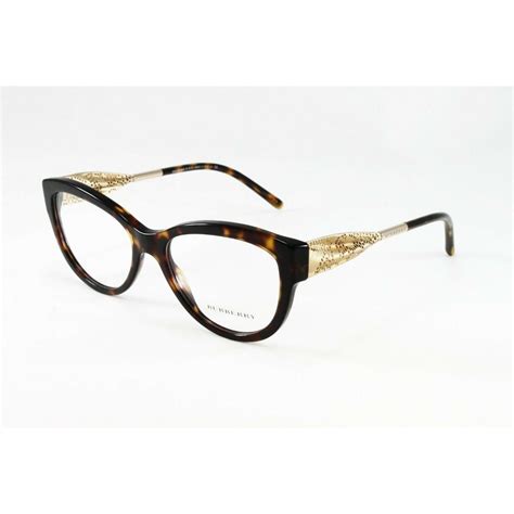 Burberry Eyeglasses Be2210 3002 Havana Gold Cat Eye Frames Rx Able 53mm 679420468235