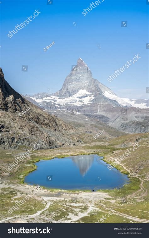 Matterhorn Reflection Riffelsee On Summer Day Stock Photo 2229790689