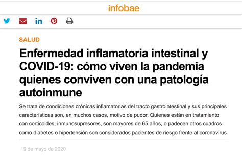 Infobae 19520 “enfermedad Inflamatoria Intestinal Y Covid 19 Cómo