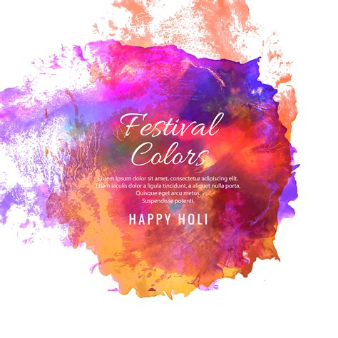 Happy Holi Indian Spring Festival Of Colors Greeting Vector Illu 243732