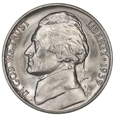 1939 D Jefferson Nickel Reverse Of 1938 Anacs Ms 65