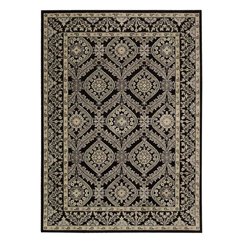Nourison Graphic Illusions Intricate Framed Medallion Rug Black